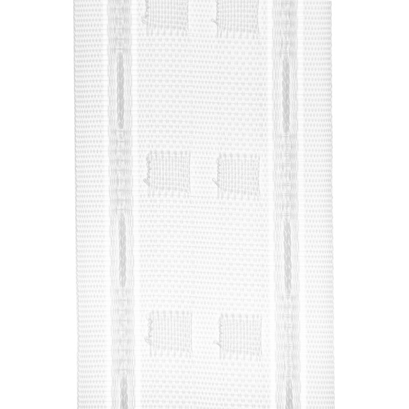 Ruflette Blanche 25 mm à 2 cordons , Galon fronceur blanc 2.5 cm à