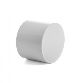 Embout bouchon pour rail rideau CRS Ø28 mm - Blanc