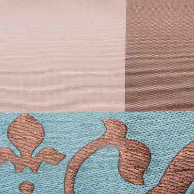 Tissu à motifs multicolore bleu, largeur 145 cm - au mètre