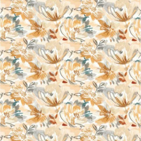 Tissu brodé floral Pretoria mordore Casamance