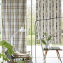 Tissu tartan Banarasi graphite Designers Guild