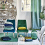 Tissu velours Tarazona turquoise Designers Guild