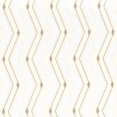 Tissu brodé Incas blanc lin Camengo