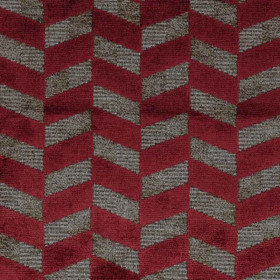 Tissu texturé Sarabande rouge piment champagne Casamance