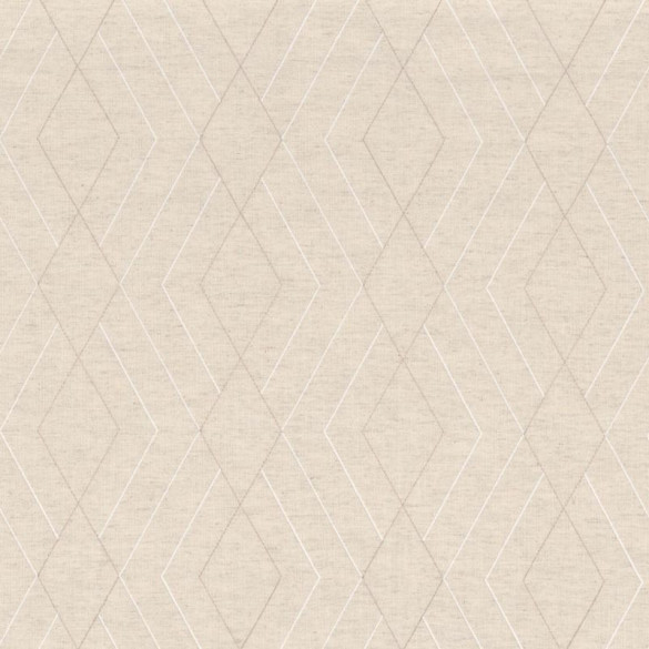 Coupon De Tissu D’ameublement Satin Brodé – Motifs Arbres, Camaïeu Gris Et Blanc, Neuf !