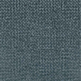 Tissu velours brodé Nastie bleu deauville Casamance