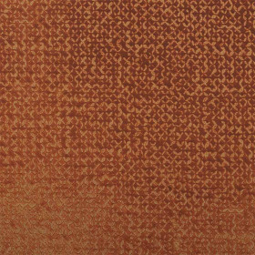 Tissu velours brodé Nastie orange brûlée Casamance