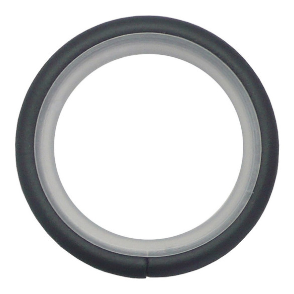10 anneaux rideaux Ø30x38 mm avec bague silencieuse noir mat