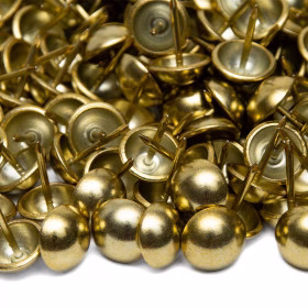 1000 Clous tapissier Laitonné Perle Fer 14 mm