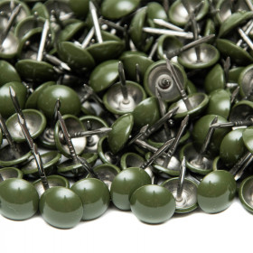 200 Clous tapissier Prestige Olive Perle Fer 11 mm