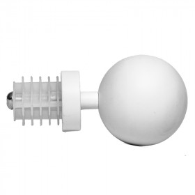 Embout boule Ø28 mm Blanc Mat