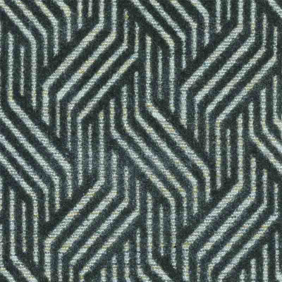 Tissu géométrique Palisse vert anglais Casamance