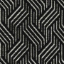 Tissu géométrique Palisse noir de lune Casamance
