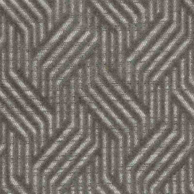 Tissu géométrique Palisse acier Casamance