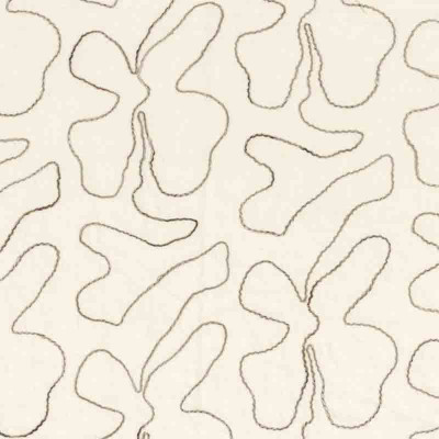Tissu brodé Sillon praline blanc Casamance 290 cm