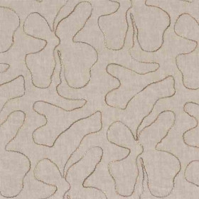 Tissu brodé Sillon nude beige Casamance 290 cm