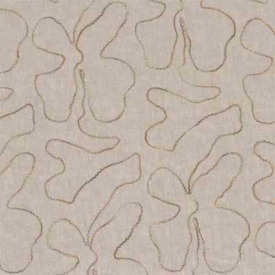 Tissu brodé Sillon nude beige Casamance 290 cm