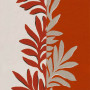 Tissu fleuri Sophora orange / beige Casamance