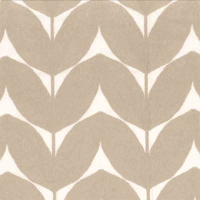 Tissu brodé Herbes Folles beige Casamance