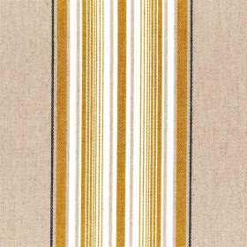 Tissu rayé Aveiro beige ocre Casamance