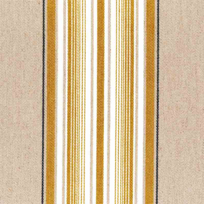 Tissu rayé Aveiro beige ocre Casamance