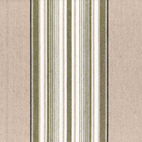 Tissu rayé Aveiro beige olive Casamance