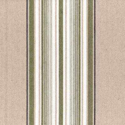 Tissu rayé Aveiro beige olive Casamance