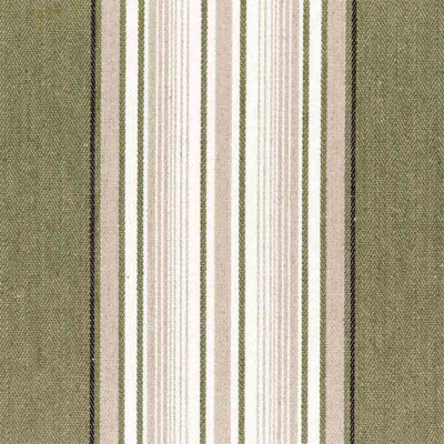 Tissu rayé Aveiro olive Casamance