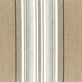 Tissu rayé Aveiro beige céladon Casamance