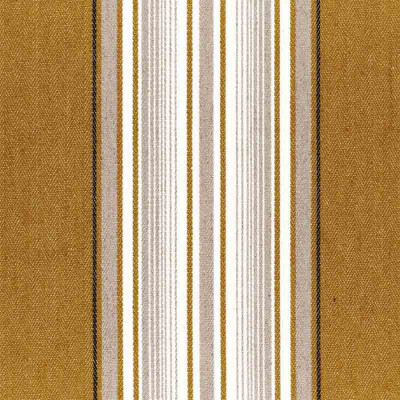 Tissu rayé Aveiro ocre Casamance