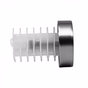 2 embouts bouchon Ø28 mm Alu Brossé