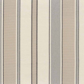 Tissu extérieur rayé Sorrente beige gris Casamance