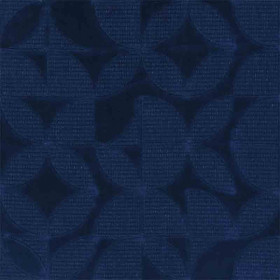 Tissu velours brodé Vega navy Camengo