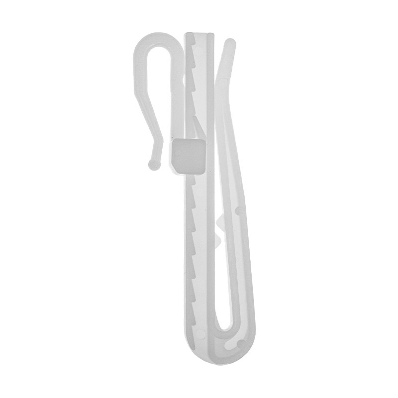 Lot De 30 Crochets De Rideau En Plastique Réglables - Blancs, 8,5 Cm - Pour Rideaux à œillets Ou à Ruban