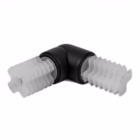 Connecteur d'angle pour tringle de rideau Ø28 mm Noir Mat