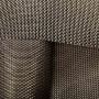 Toile grille textilène noir/doré pour mobilier extérieur, le mètre