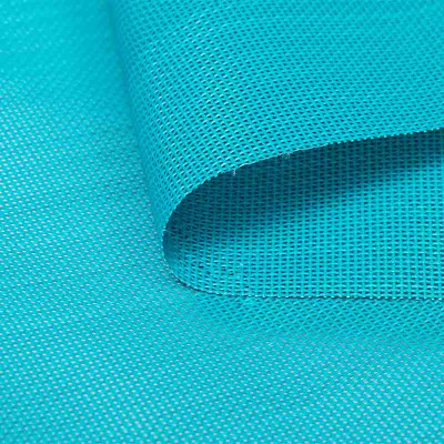 Toile grille textilène bleu pour mobilier extérieur, le mètre