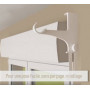 RECONDITIONNE 2 supports tringle rideau caisson de volet roulant sans perçage Ø20/28 mm Blanc