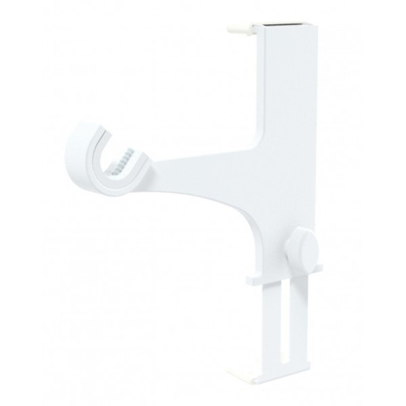 RECONDITIONNE 2 supports tringle rideau caisson de volet roulant sans perçage Ø20/28 mm Blanc