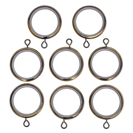 Lot De 12 Anneaux De Rideau En Bronze, Couleur Doré, Génériques - Occasion