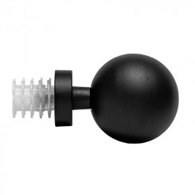 2 embouts boule Ø20 mm Noir Mat