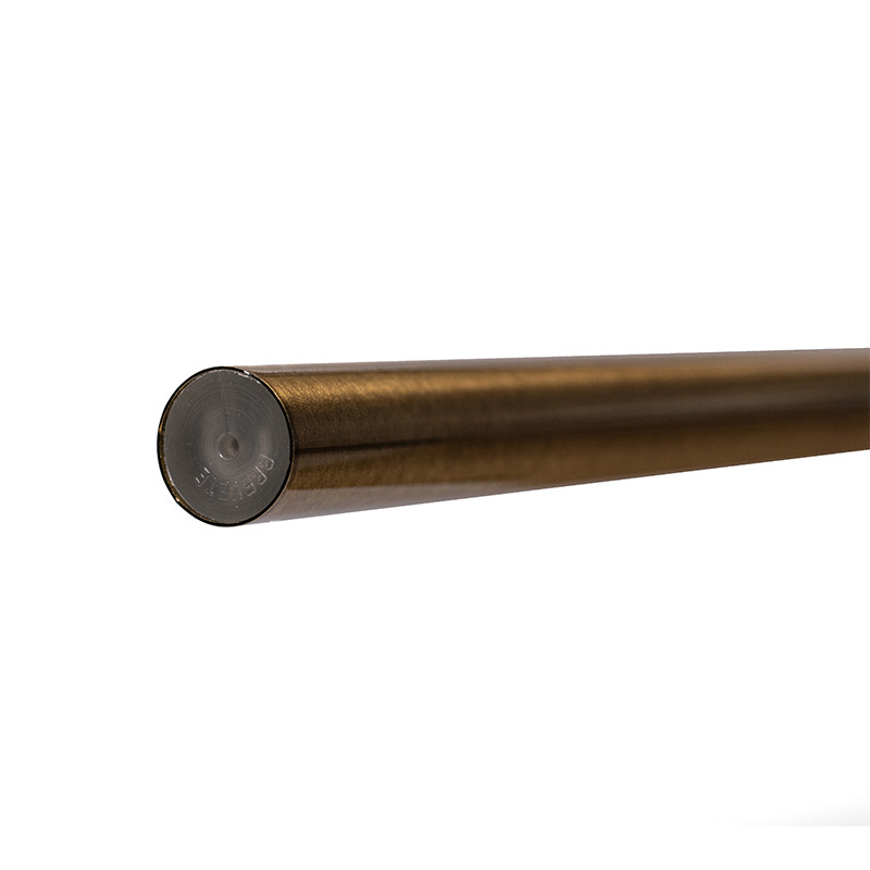 Tringle à Rideaux 1 Voie 19 Mm Doré Vieilli | Longueur 400 Mm | Avec Supports Mur, Embouts, Vis | Pour Fenêtre, Décoration