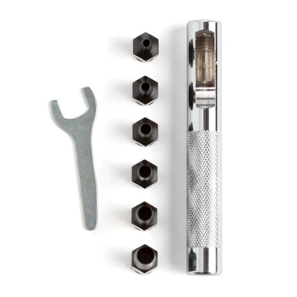 Kit Emporte-pièces Cuir Professionnel - 3 Tailles (2/4/6 Dents), Espacement 6mm | Acier Allié, Pour Ceintures, Sacs, Projets DIY