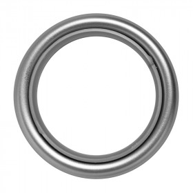 Anneau rideau avec bague silencieuse nickel mat Ø41 mm