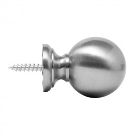 Embout boule Ø20 mm Nickel Mat