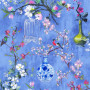 Tissu végétal istoriato cobalt Designers Guild