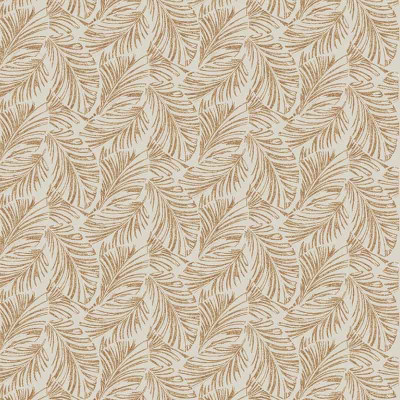 Tissu fleuri Vivace camel Camengo