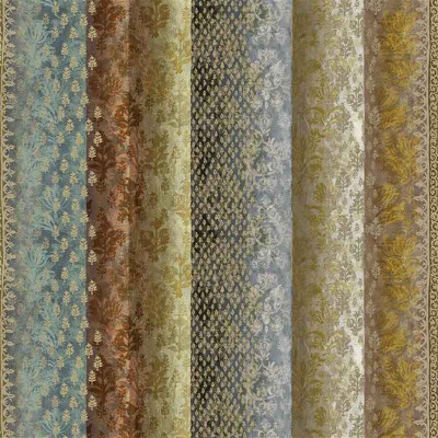 Tissu rayures Kasavu natural Designers Guild