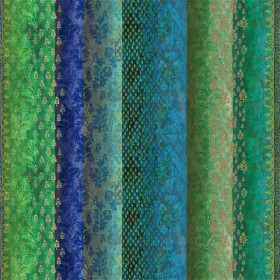 Tissu rayures Kasavu emerald Designers Guild