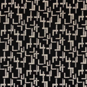 Tissu satin coton Dalles noir Casamance